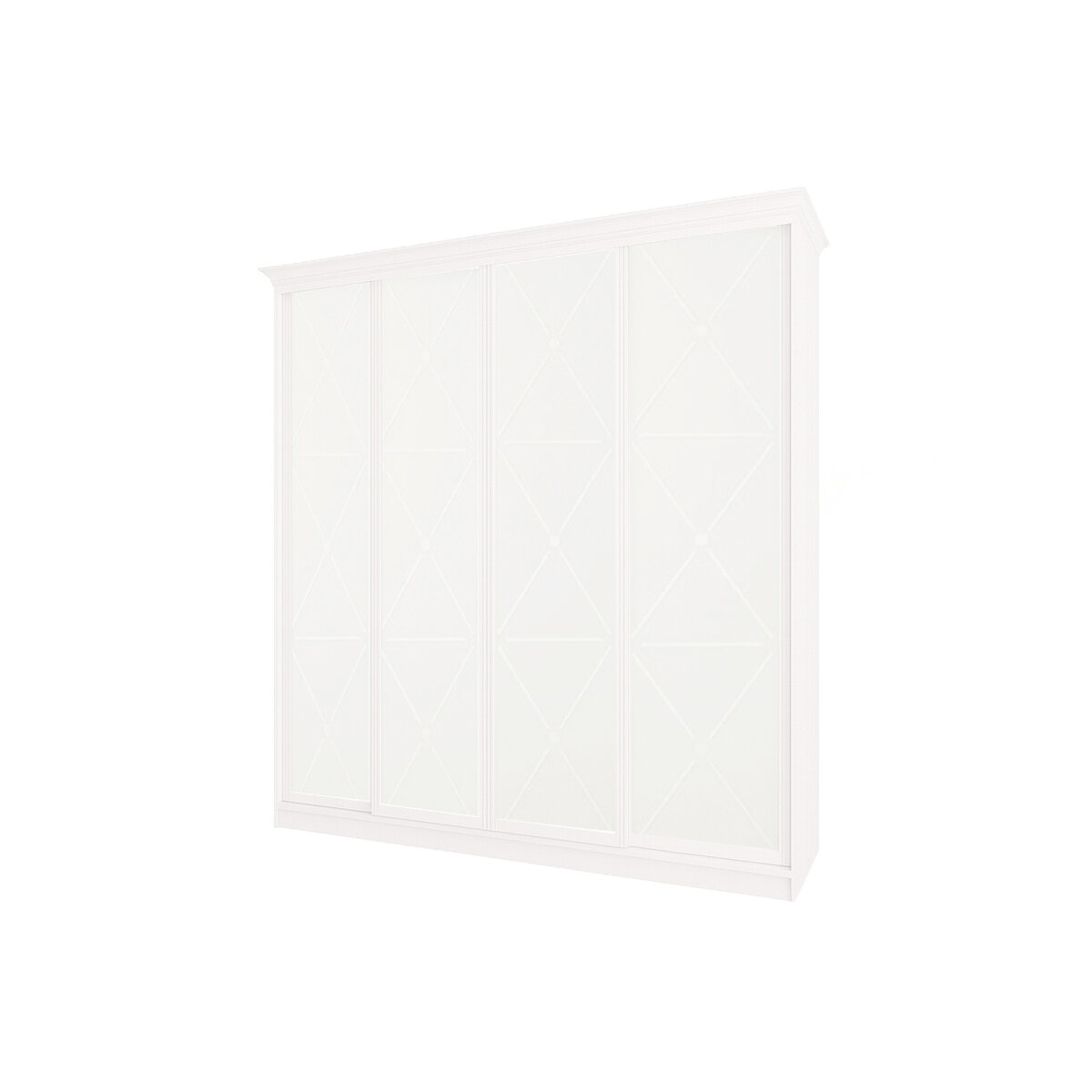 

Skříň Rim-Veneziano 4D 2,5 m bílá s římsou, fasádami DTD (s dekorem)