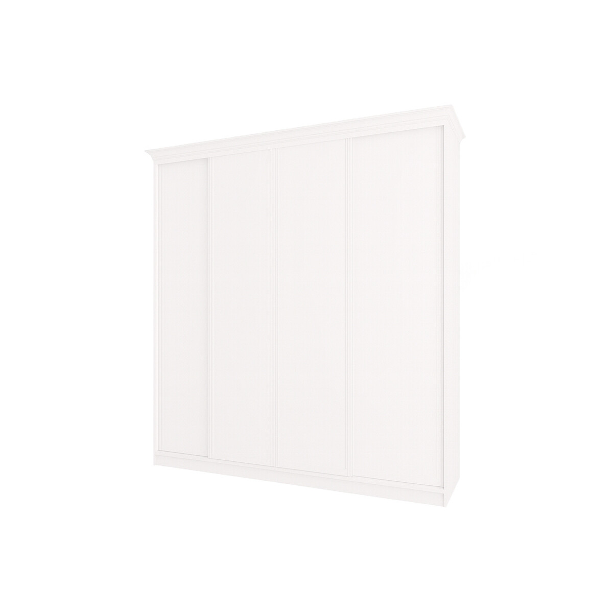 

Skříň Rim-Veneziano 4D 2,63 m bílá s římsou, fasádami DTD