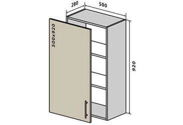 V45 Skříňka 1D 50 RioLine / RіoLаіn Matná