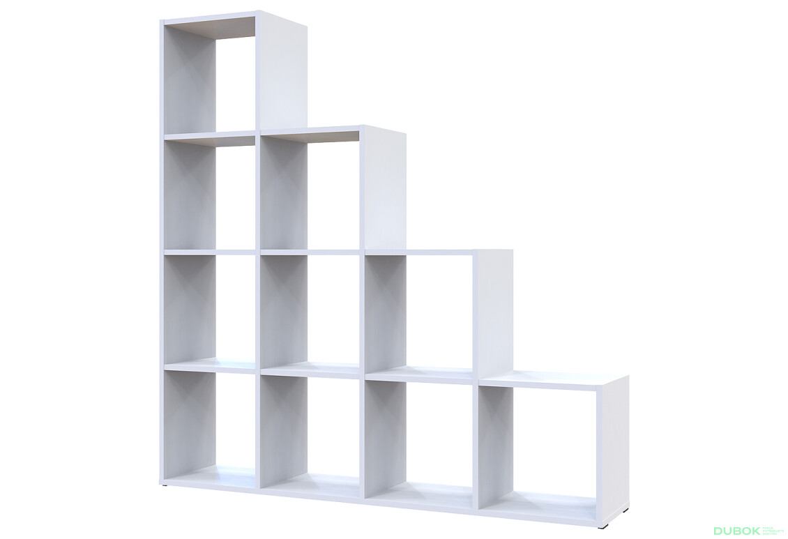 Regál otevřený Step 4х4 136.2х28.8х140.7 bílý