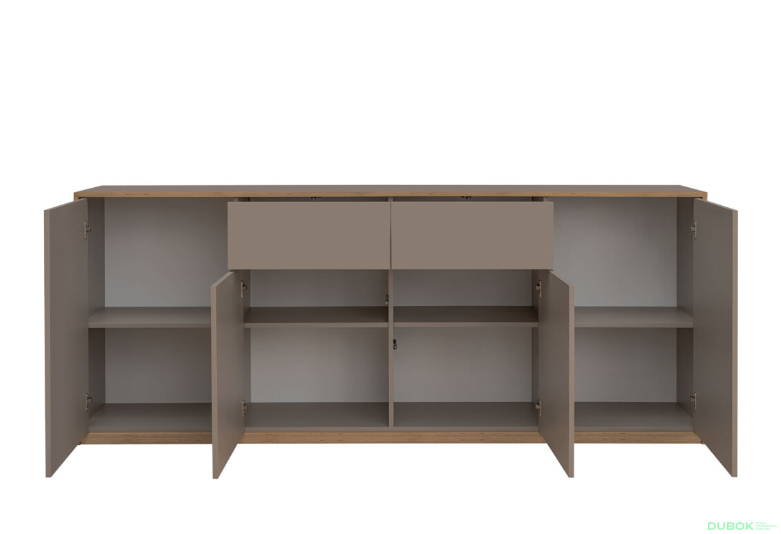 Komoda 4d2s šedý kubanit Complex - Fotografie 3 Fotografie 3 - Komoda 4d2s šedý kubanit Complex