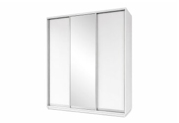 Skříň s posuvnými dveřmi 2200x2700x600 2LTD 1 zrcadlo nymphaea alba, profil stříbrný