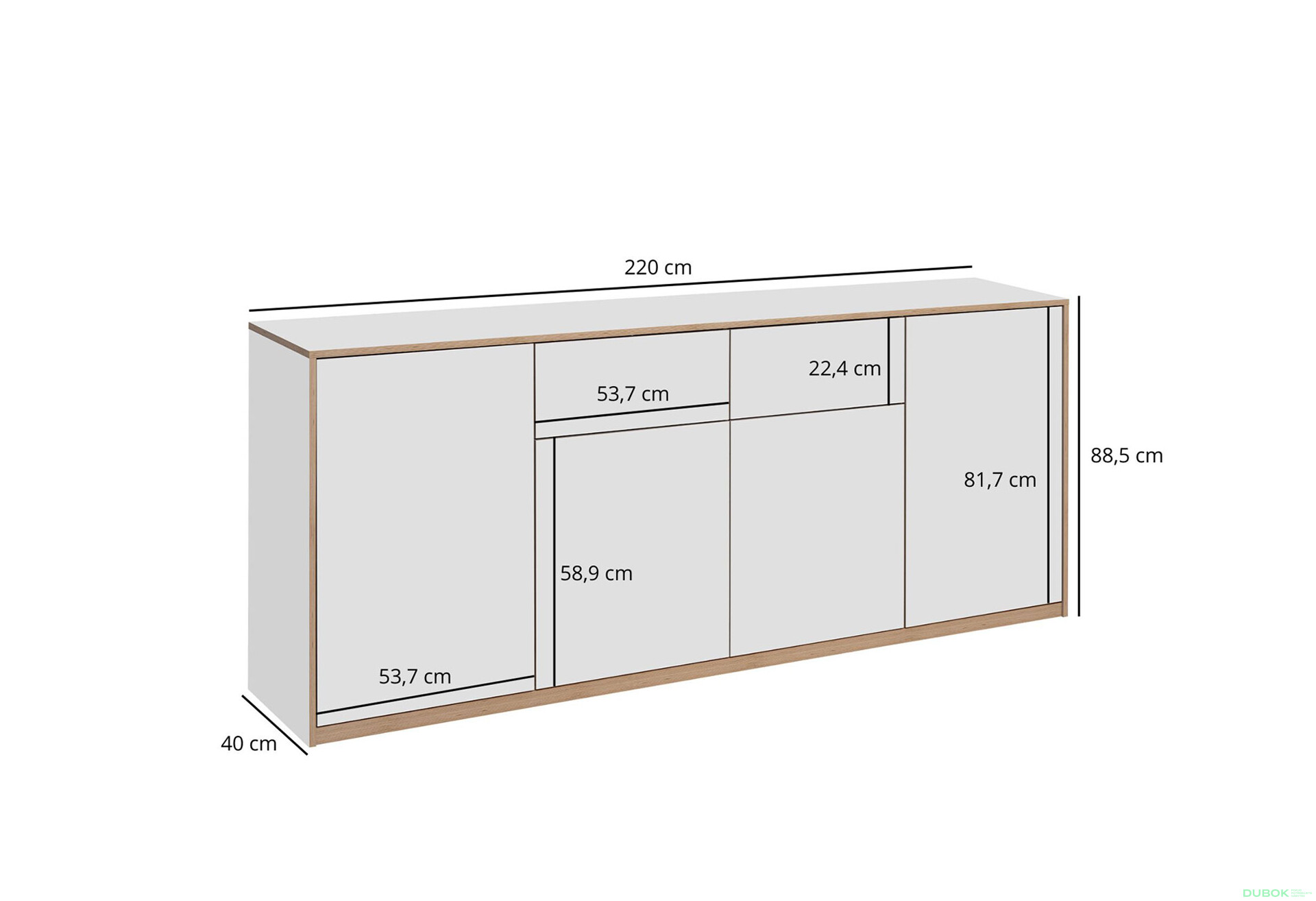 Komoda 4d2s bílá Complex - Fotografie 5 Fotografie 5 - Komoda 4d2s bílá Complex