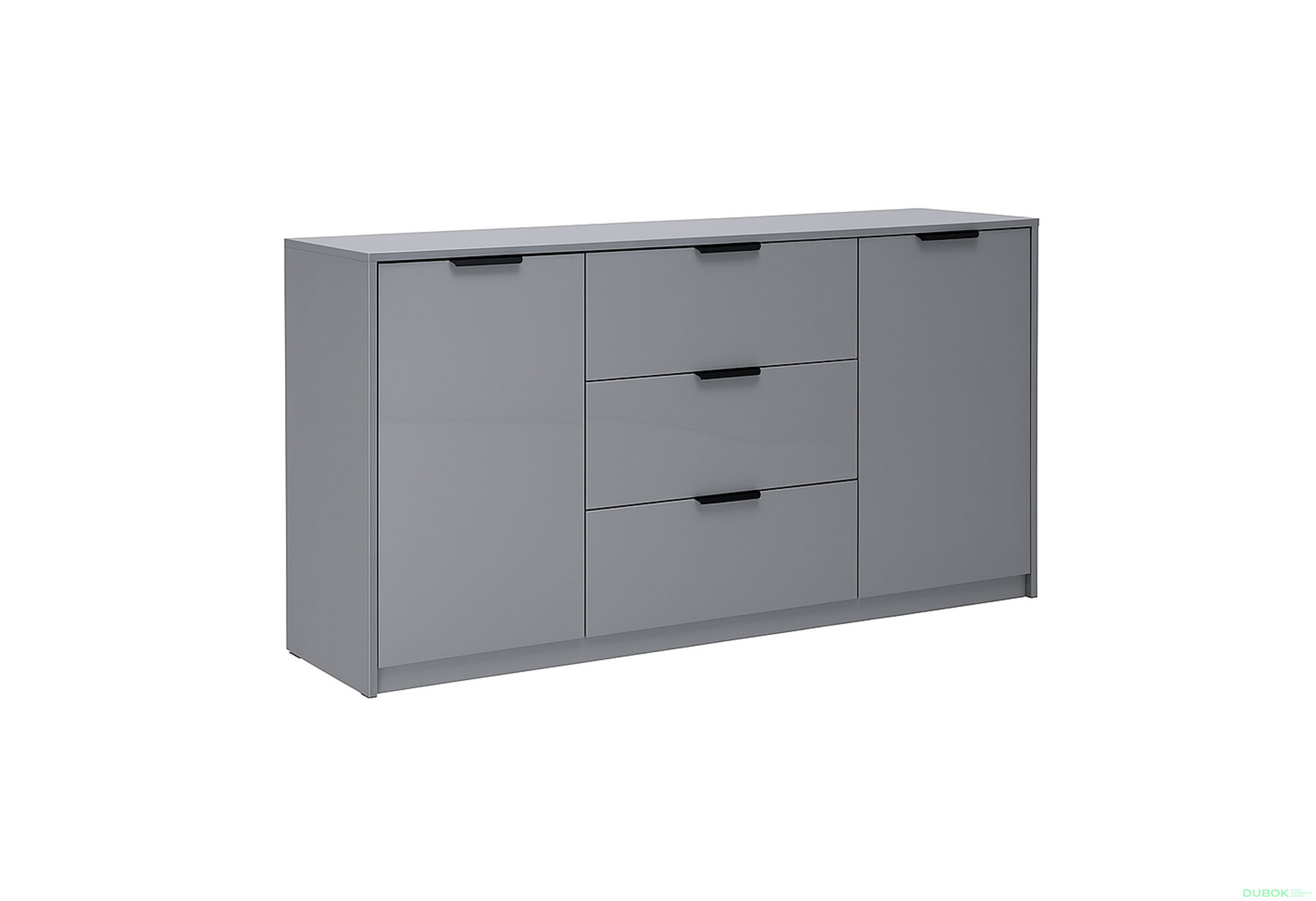 Fotografie 3 - Komoda Roma Color 2 dveře 3 šířky 1,6 m lesklá šedá láva