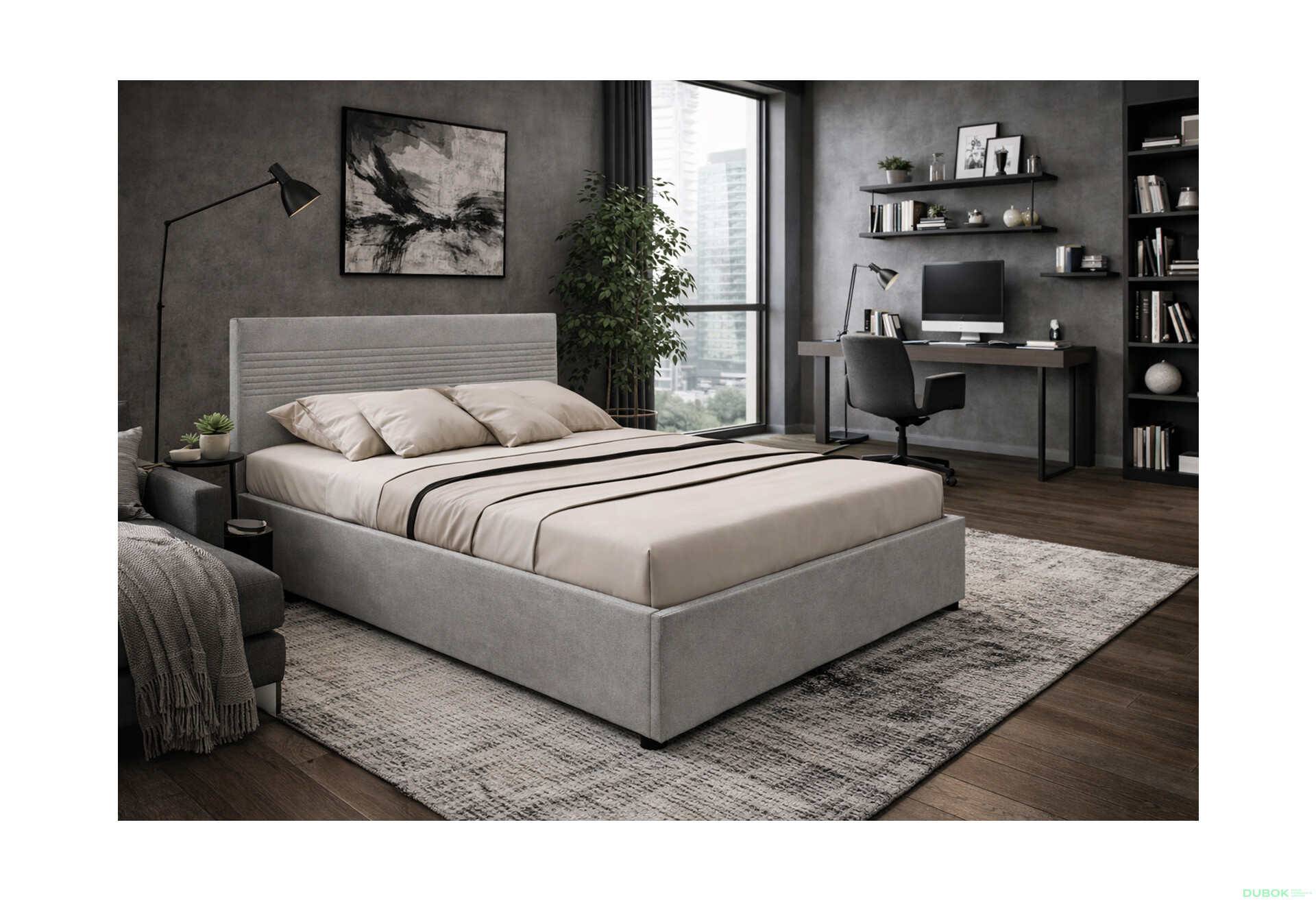 Fotografie 2 - Postel Fro Line 160x200 Mono 246, šedá