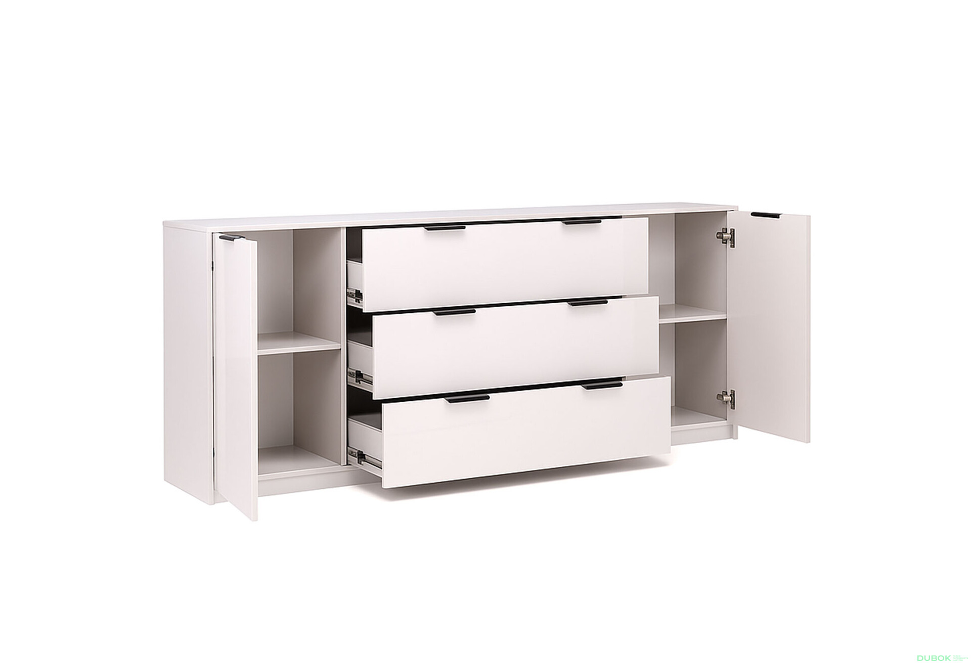 Fotografie 4 - Komoda Roma Color 2 dveře 3 šířky 2,0m kašmírový lesk