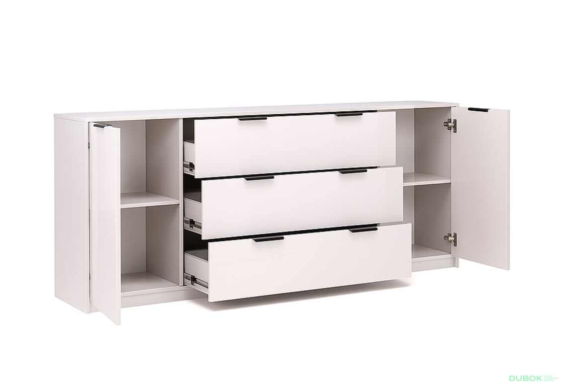 Fotografie 4 - Komoda Roma Color 2 dveře 3 šířky 2,0m kašmírový lesk