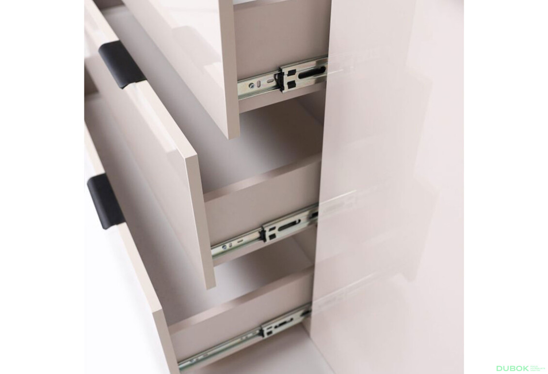 Fotografie 6 - Komoda Roma Color 2 dveře 3 šířky 2,0m kašmírový lesk