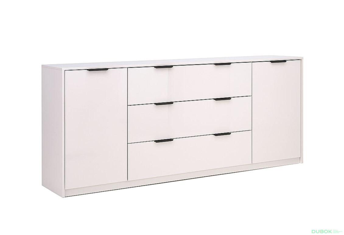 Fotografie 3 - Komoda Roma Color 2 dveře 3 šířky 2,0m kašmírový lesk