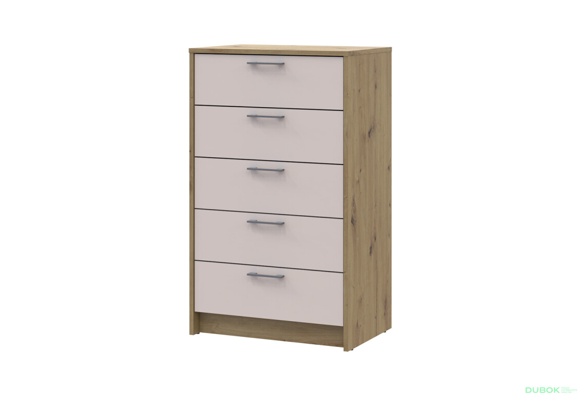 Komoda Rondi 5 zásuvek 60х40х100 dub artisan / kašmír