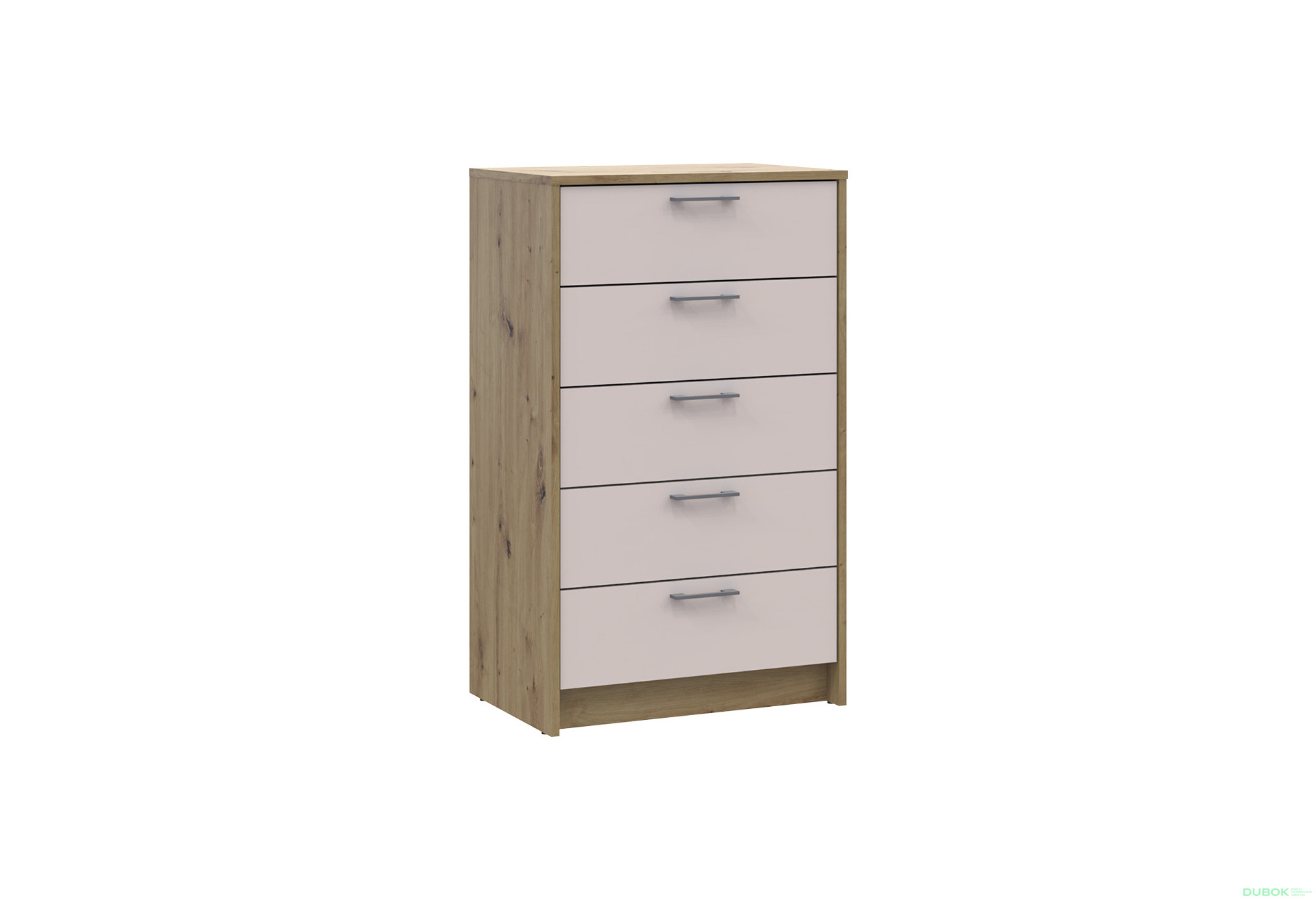 Fotografie 3 - Komoda Rondi 5 zásuvek 60х40х100 dub artisan / kašmír