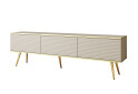 TV stolek RTV 175 MDF béžový, zlaté nohy Oro - Fotografie 1 Fotografie 1 - TV stolek RTV 175 MDF béžový, zlaté nohy Oro
