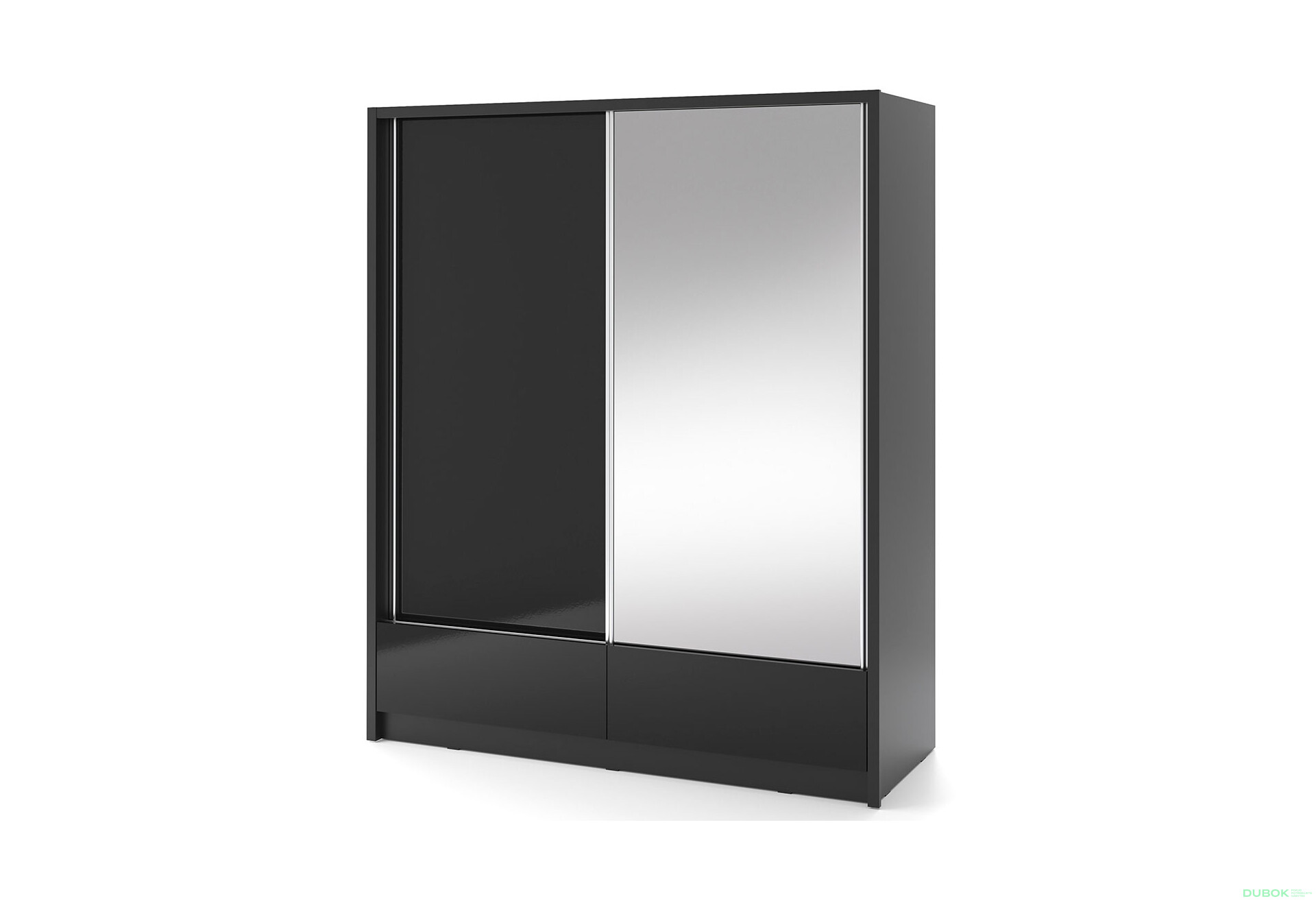 Skříň Aria I 180 černá / černý lesk - Fotografie 1 Fotografie 1 - Skříň Aria I 180 černá / černý lesk