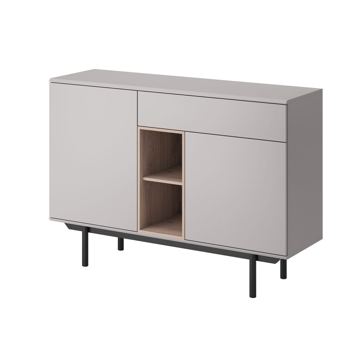

Komoda IK125 šedá / jackson hickory Inox
