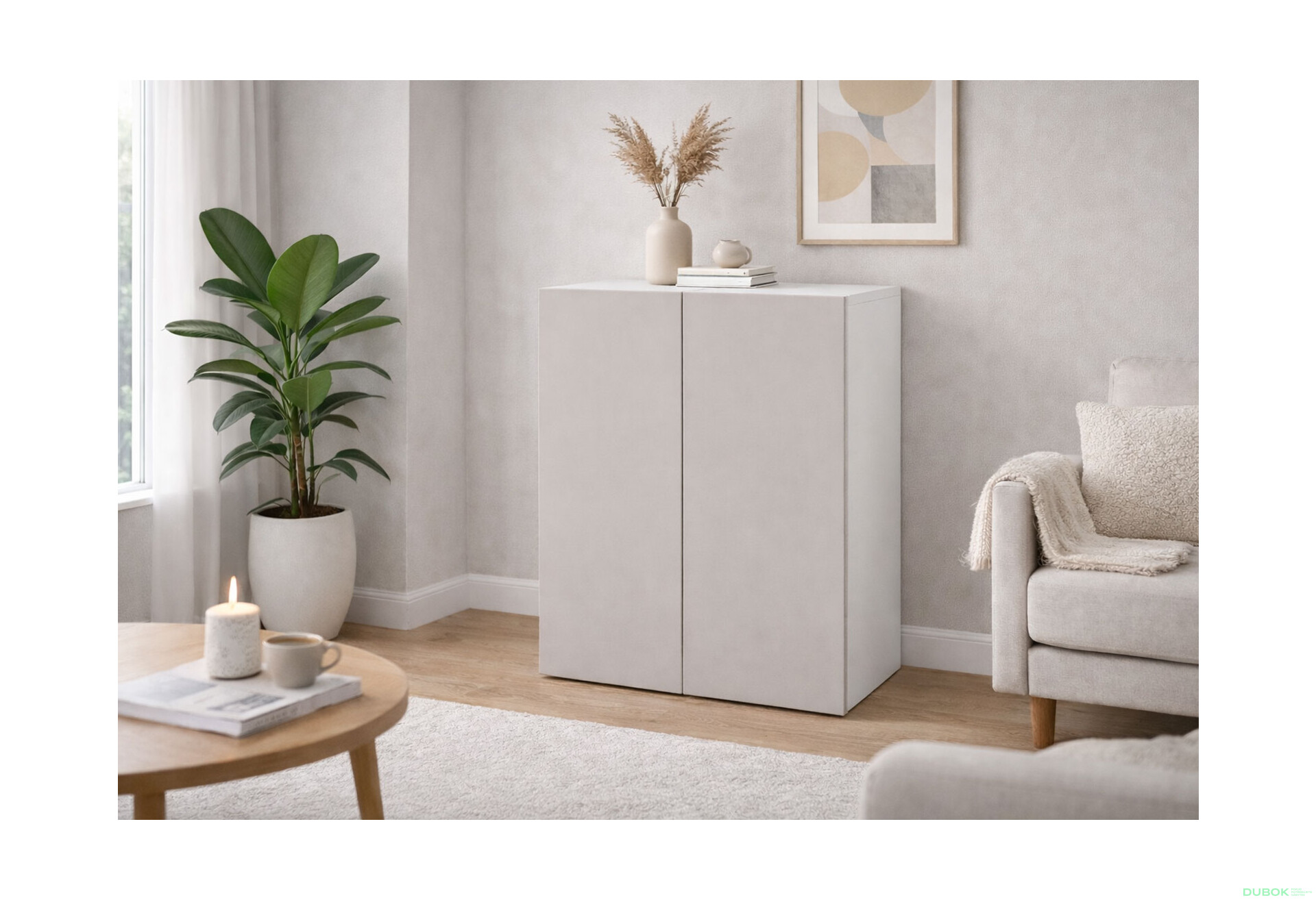 Fotografie 2 - Komoda 2D 80 cm nymphaea alba / kašmír Space