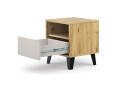 Fotografie 4 - Noční stolek Borg 1s dub artisan / kašmír