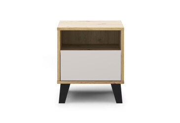 Noční stolek Borg 1s dub artisan / kašmír