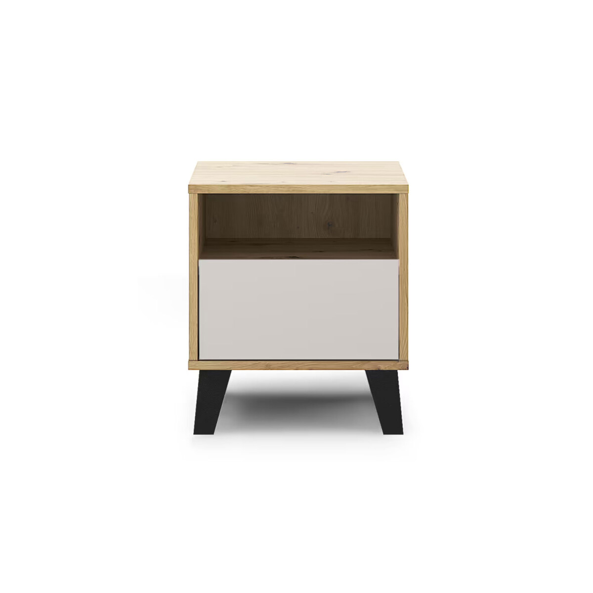 

Noční stolek Borg 1s dub artisan / kašmír