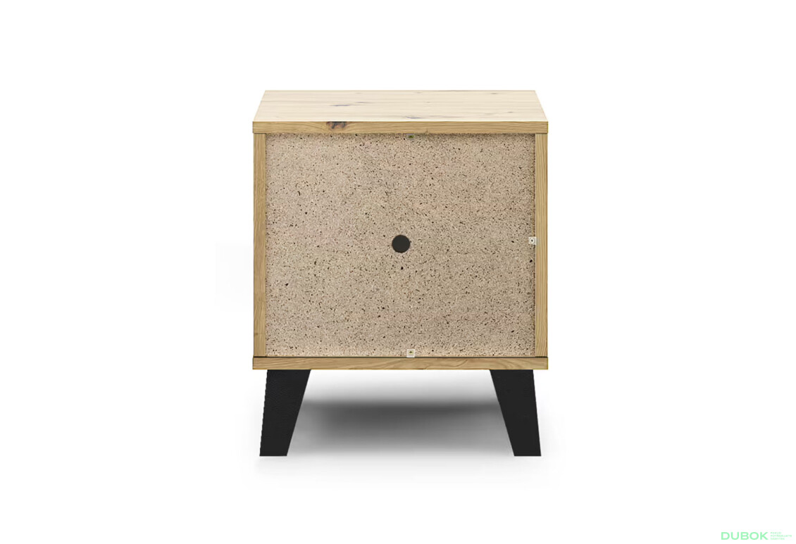 Fotografie 6 - Noční stolek Borg 1s dub artisan / kašmír