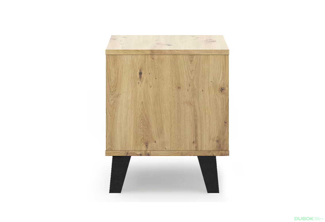 Fotografie 5 - Noční stolek Borg 1s dub artisan / kašmír