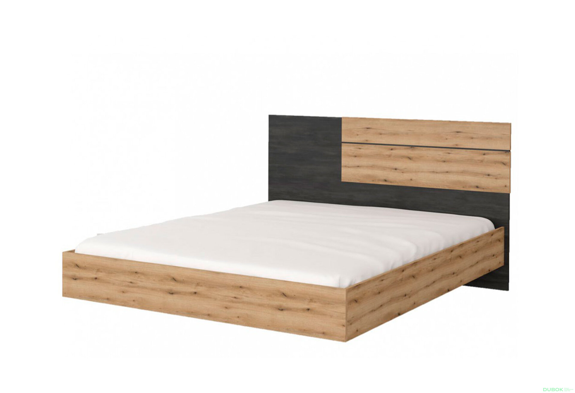 Fotografie 1 - Postel 160x200 Bafra dub artisan / grafit Idczak meble