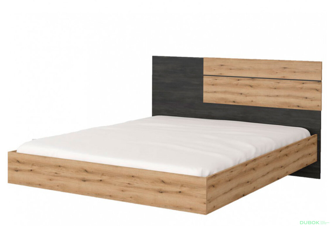 Postel 160x200 Bafra dub artisan / grafit Idczak meble