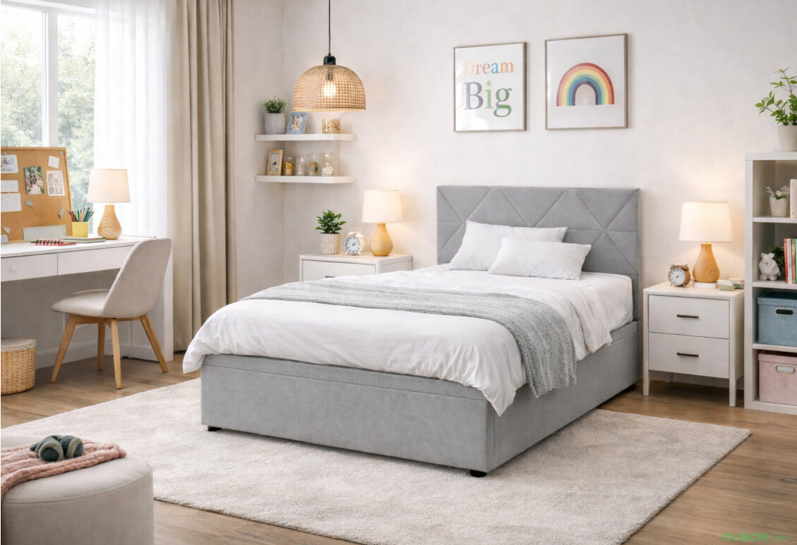 Fotografie 2 - Postel Fro Caro 120x200 s roštem, úložným prostorem Mono 246, šedá