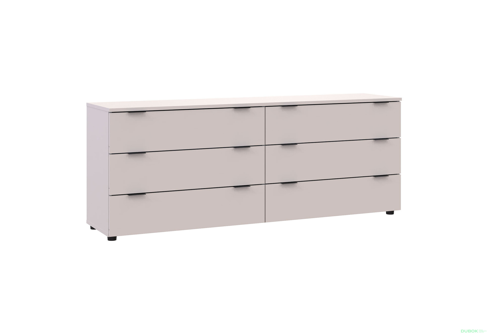 Fotografie 4 - Komoda Ron 9 s 6 zásuvkami 160х38х62 kašmír