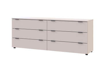 Komoda Ron 9 s 6 zásuvkami 160х38х62 kašmír
