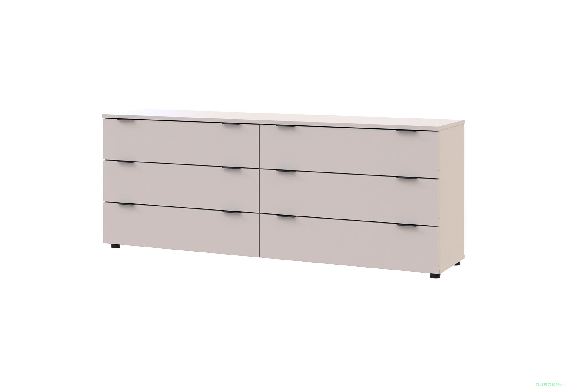 Fotografie 1 - Komoda Ron 9 s 6 zásuvkami 160х38х62 kašmír