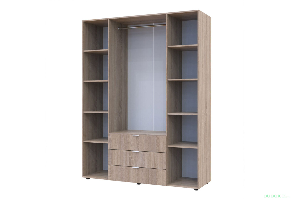 Skříň čtyřdveřová Gelar 155 cm Dub sonoma - Fotografie 5 Fotografie 5 - Skříň čtyřdveřová Gelar 155 cm Dub sonoma