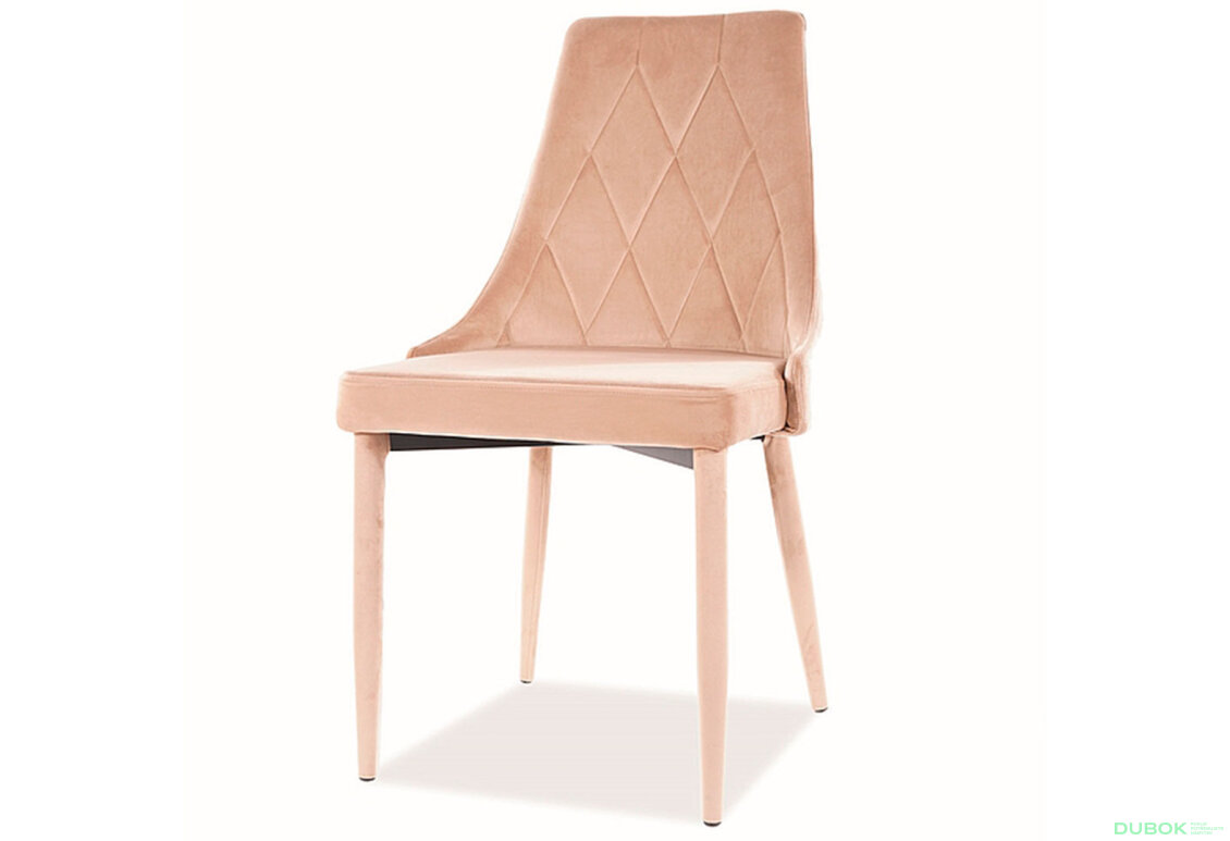 Židle Trix Velvet béžový Bluvel 28, kov + Bluvel