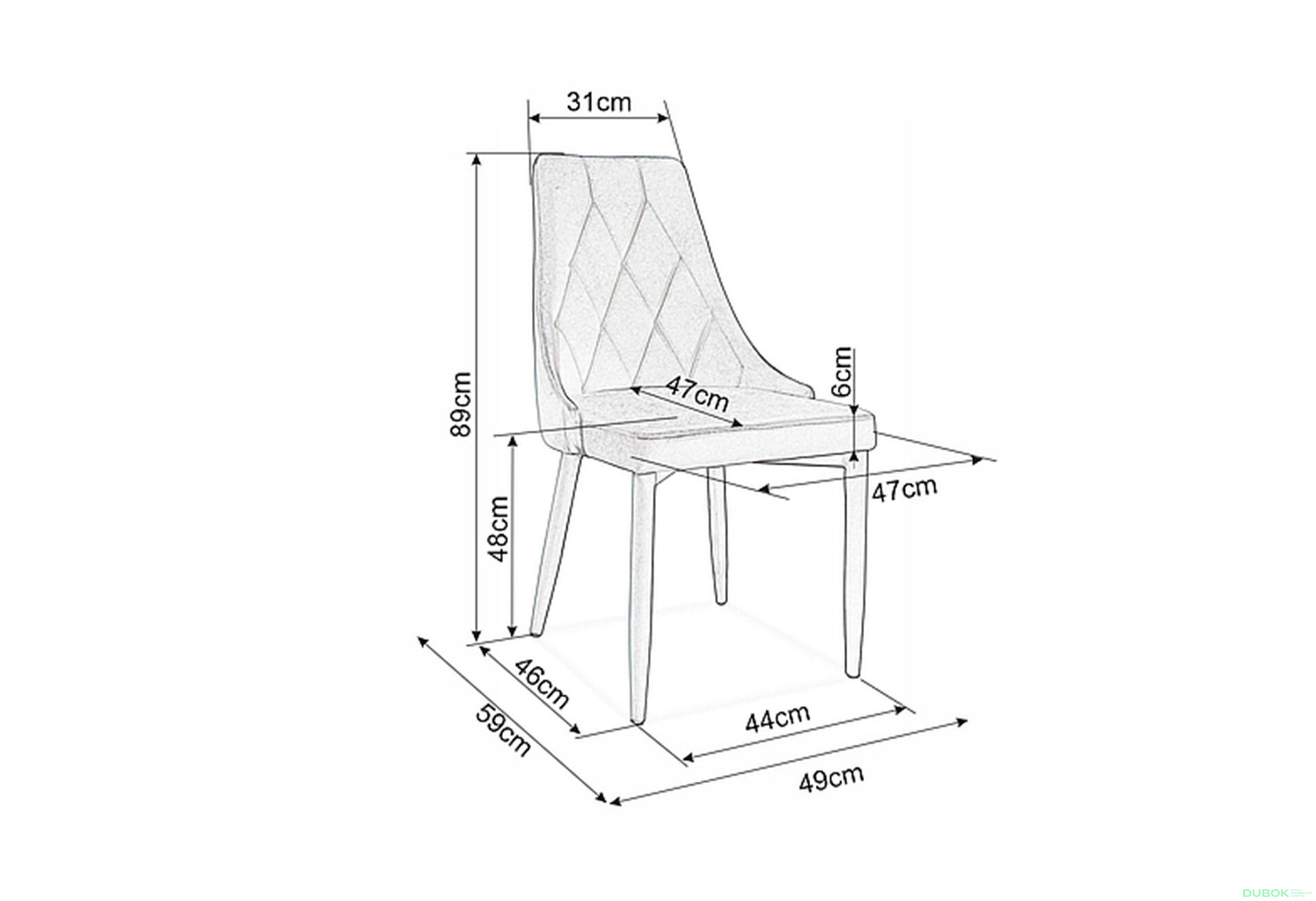 Fotografie 3 - Židle Trix Velvet béžový Bluvel 28, kov + Bluvel