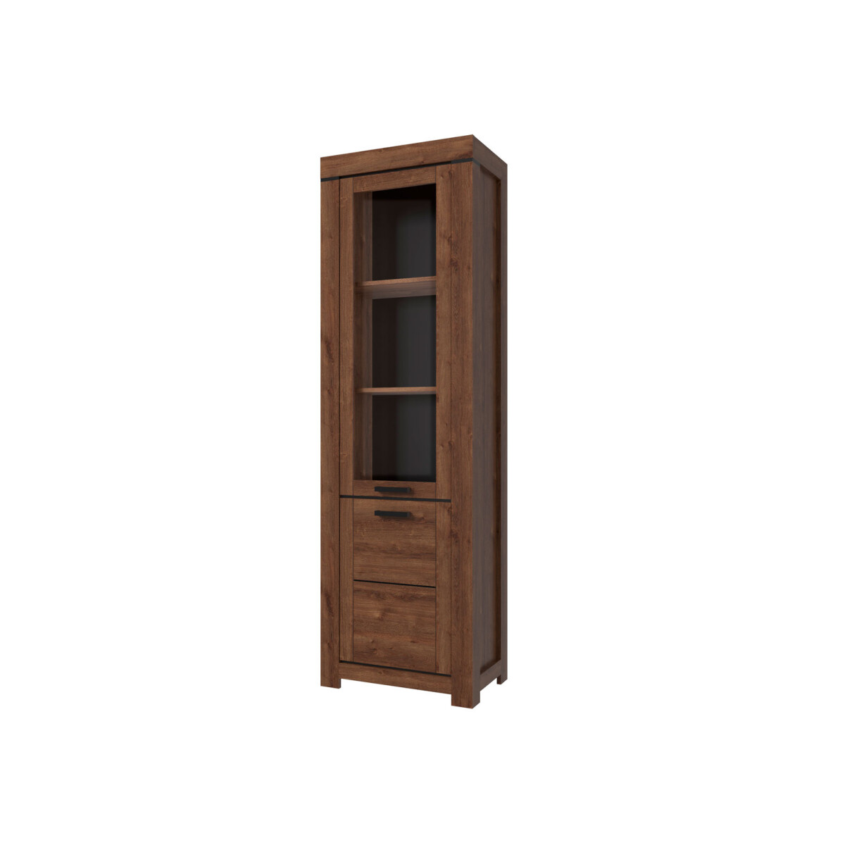 

Vitrína 1d1w hnědý dub Brass