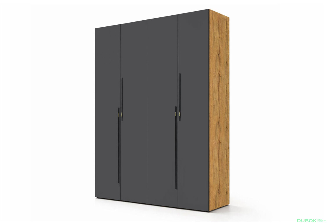 Skříň 4D 160 cm dub appalačský / grafit Space
