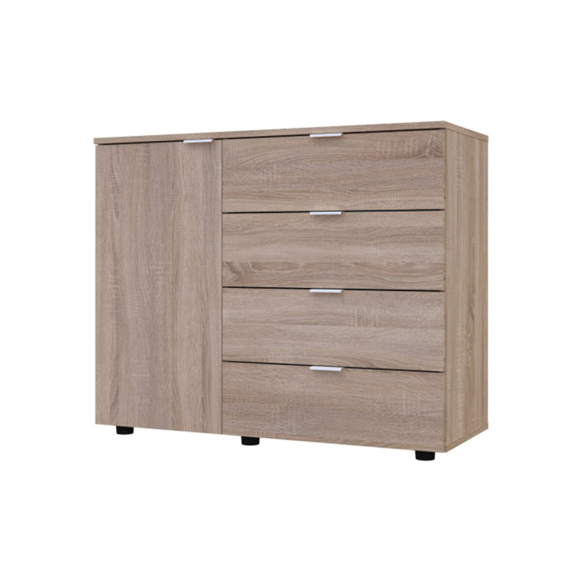 

Komoda s dvířky a 4 zásuvkami GC1 100 cm Gelar Dub sonoma