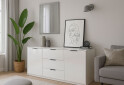 Fotografie 2 - Komoda Roma Color 2 dveře 3 šířky 1,6 m lesklá bílá