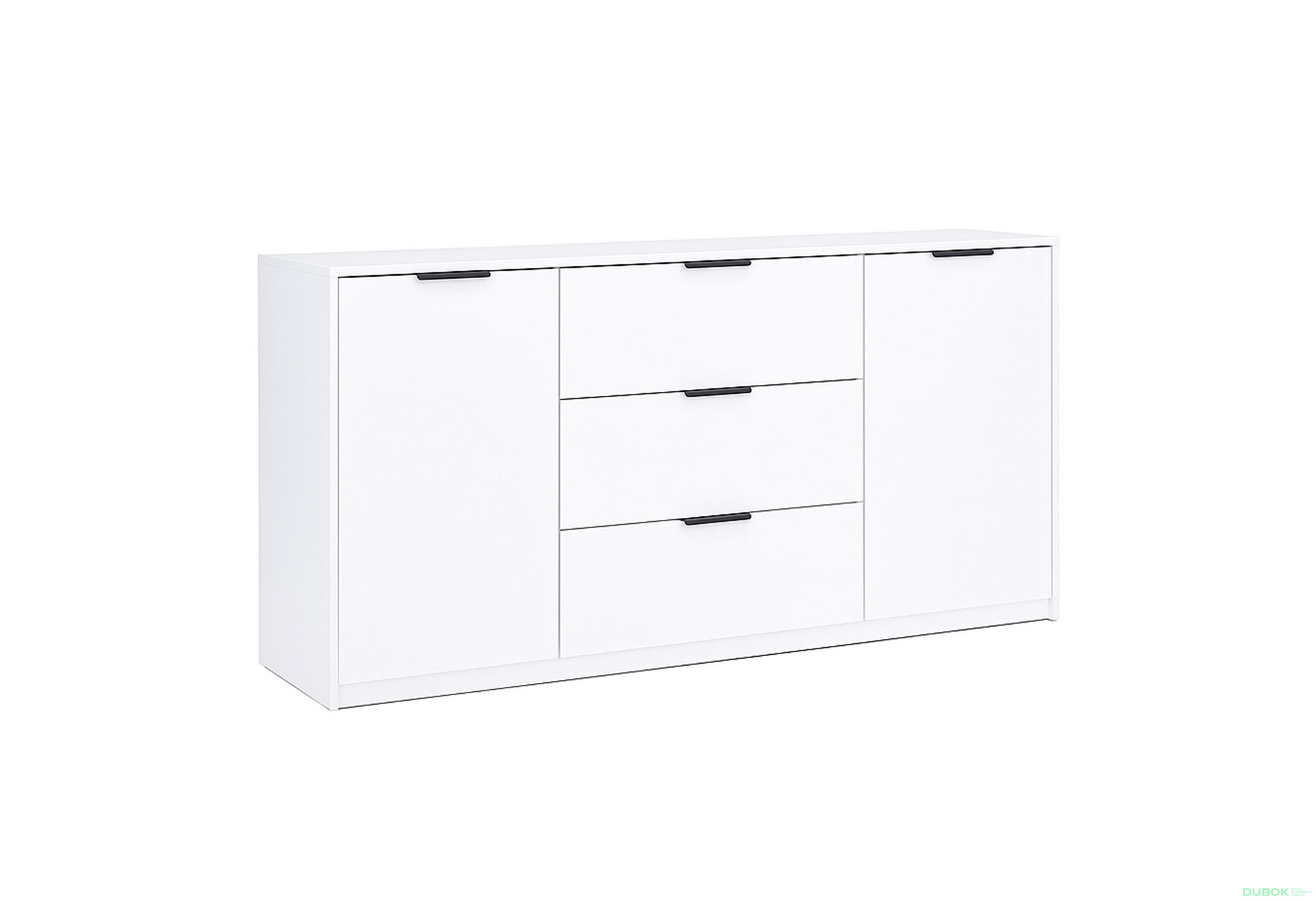 Fotografie 3 - Komoda Roma Color 2 dveře 3 šířky 1,6 m lesklá bílá