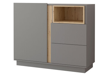 Komoda 120 Grey šedá, artisan / šedá Idczak meble