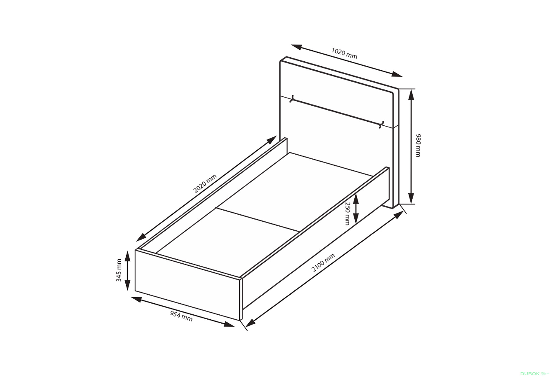 Postel 0,9x2,0 s čalouněným měkkým čelem a rámem, bílý lesk Family - Fotografie 3 Fotografie 3 - Postel 0,9x2,0 s čalouněným měkkým čelem a rámem, bílý lesk Family
