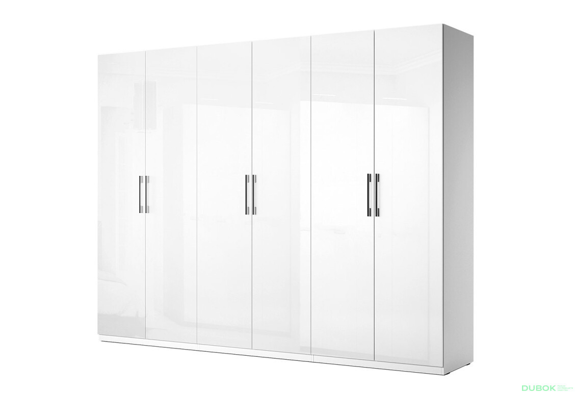 Skříň 6dv bez zrcadel, série N bílá Family - Fotografie 1 Fotografie 1 - Skříň 6dv bez zrcadel, série N bílá Family