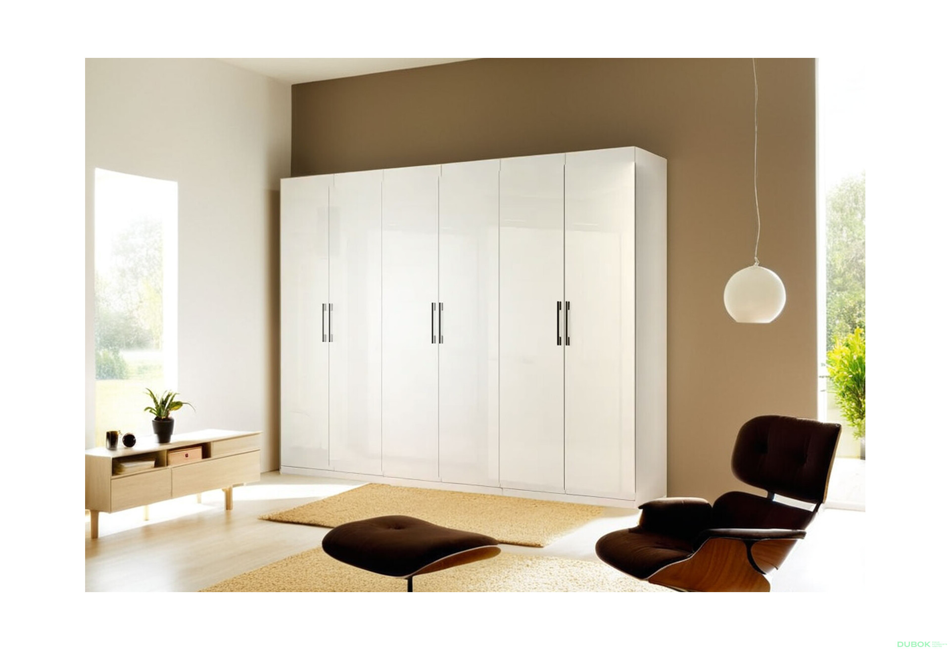 Skříň 6dv bez zrcadel, série N bílá Family - Fotografie 3 Fotografie 3 - Skříň 6dv bez zrcadel, série N bílá Family