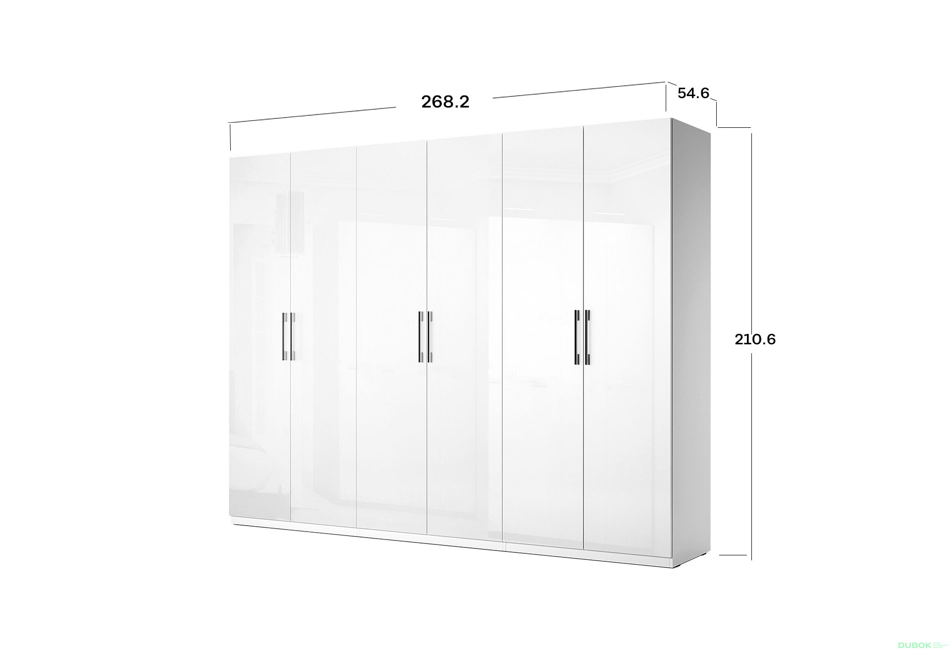 Skříň 6dv bez zrcadel, série N bílá Family - Fotografie 2 Fotografie 2 - Skříň 6dv bez zrcadel, série N bílá Family