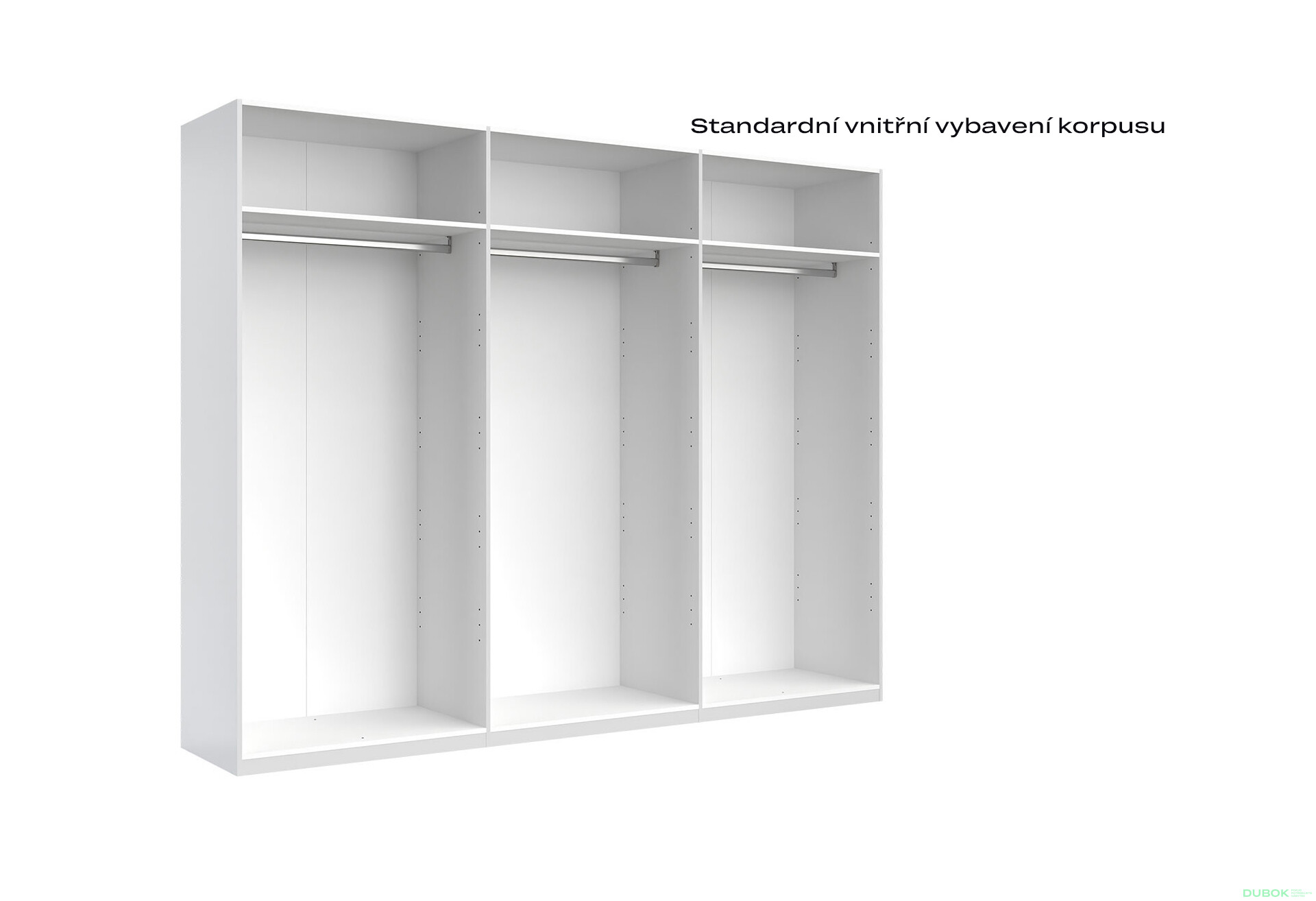 Skříň 6dv bez zrcadel, série N bílá Family - Fotografie 5 Fotografie 5 - Skříň 6dv bez zrcadel, série N bílá Family