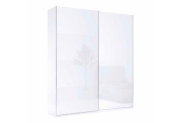 Skříň s posuvnými dveřmi 1,5x2,4 m (Dveře Lesklá Bílá), série N Family