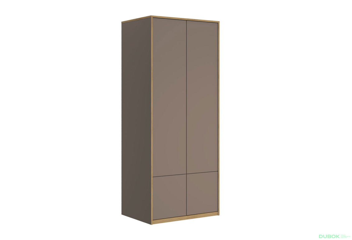 Skříň čtyřdveřová Complex 80x196x58 cm šedý kubanit - Fotografie 2 Fotografie 2 - Skříň čtyřdveřová Complex 80x196x58 cm šedý kubanit