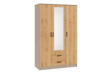Skříň se zrcadlem 3d2s kašmír / dub artisan Kami