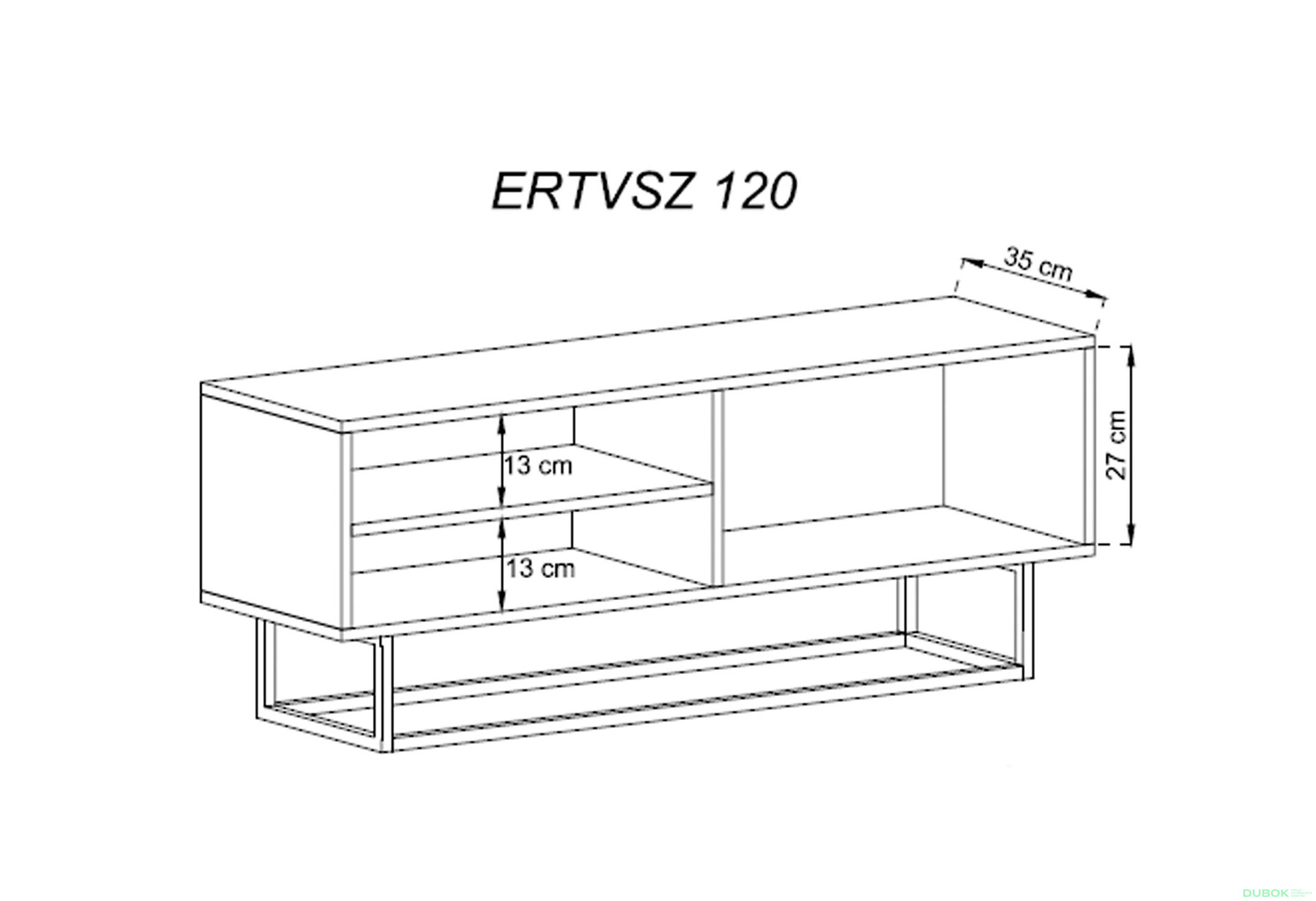 Fotografie 2 - TV stolek ERTVSZ120 dub artisan + Rám Enjoy