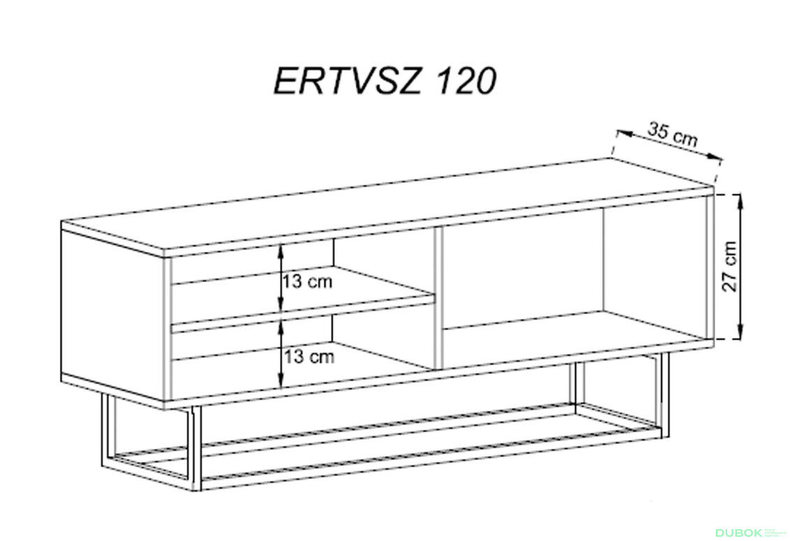 Fotografie 2 - TV stolek ERTVSZ120 dub artisan + Rám Enjoy
