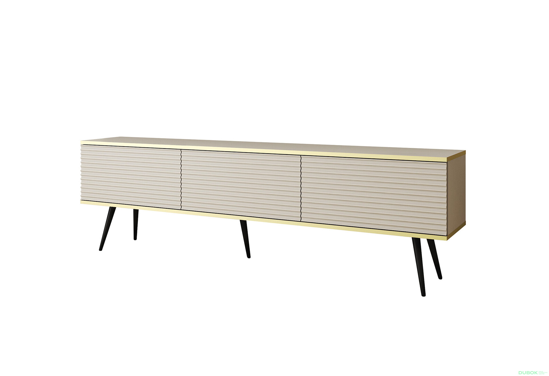 TV stolek RTV 175 MDF béžový, černé nohy Oro - Fotografie 1 Fotografie 1 - TV stolek RTV 175 MDF béžový, černé nohy Oro